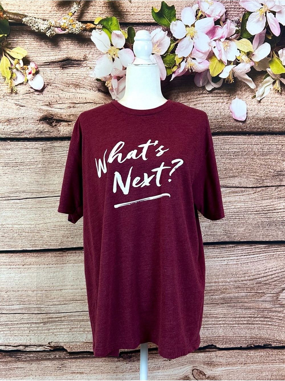 Next Level Apparel Women’s Burgundy What’s Next Group Life Is The Best Life